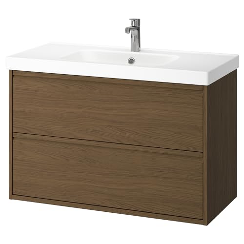 ORRSJÖN/ÄNGSJÖN Waschtisch/Waschtisch/Wasserhahn, 102 x 49 x 69 cm, Braun Eiche-Optik von ProTuning