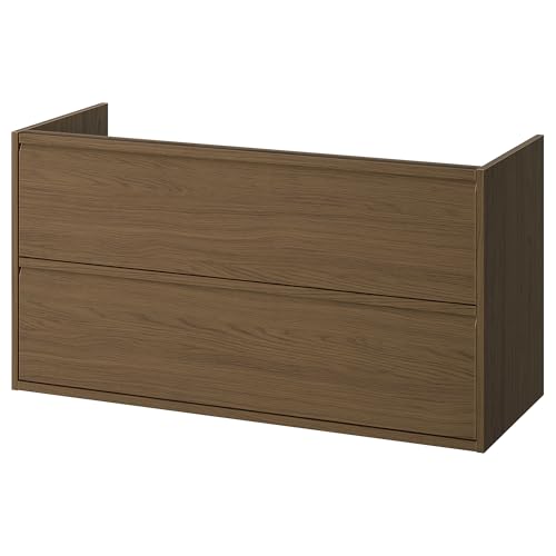 ProTuning ÄNGSJÖN Waschtisch mit Schubladen, Braun Eiche-Optik, 120x48x63 cm von ProTuning