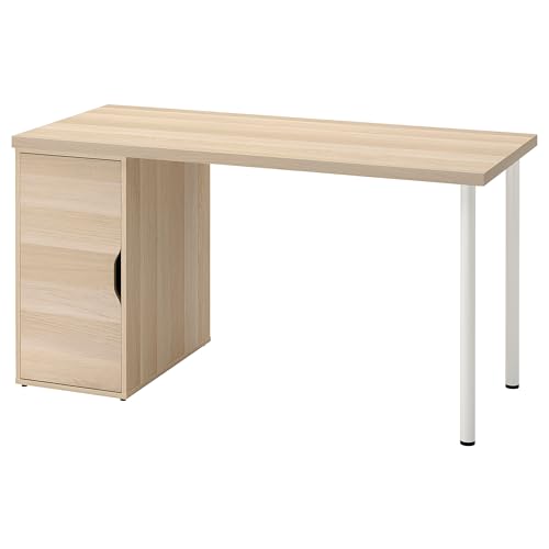 ProTuning ALEX/LAGKAPTEN Schreibtisch, 140x60 cm, weiß gebeizt/Eichenoptik weiß von ProTuning