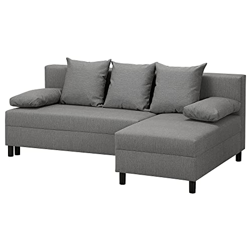 ProTuning ANGSTA 3-Sitzer Schlafsofa mit Chaiselongue grau von ProTuning