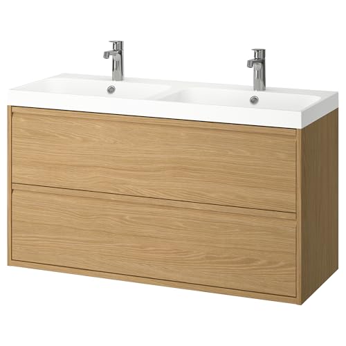 ProTuning BACKSJÖN/ÄNGSJÖN Waschtisch/Armaturen, Eichenoptik, 120 x 48 x 69 cm von ProTuning