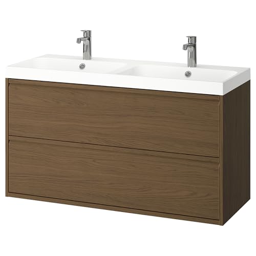 ProTuning BACKSJÖN/ÄNGSJÖN Waschtisch/Armaturen Waschtisch/Armaturen Braun Eichenoptik 120x48x69cm von ProTuning