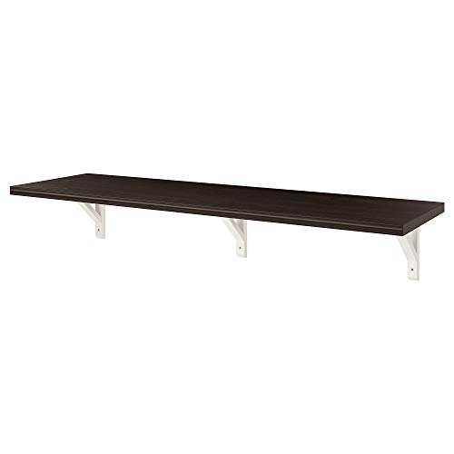 ProTuning BERGSHULT/SANDSHULT Wandregal 120x30cm braun-schwarz/weiß gebeizt Espe von ProTuning