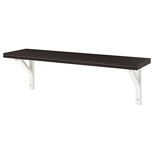 ProTuning BERGSHULT/SANDSHULT Wandregal 80x20 cm braun-schwarz-weiß gebeizt Espe von ProTuning