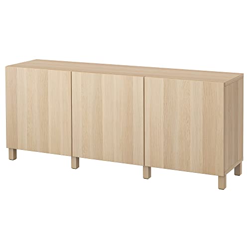 ProTuning BESTÅ Aufbewahrungskombination mit Türen, weiß gebeizter Eicheneffekt/Lappviken/Stubbarp weiß gebeizte Eichenoptik, 180 x 42 x 74 cm von ProTuning