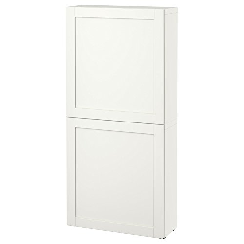 ProTuning BESTÅ Hängeschrank mit 2 Türen, Weiß/Hanviken Weiß, 60x22x128 cm von ProTuning