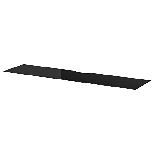 ProTuning BESTÅ Oberplatte für Fernseher, 180 x 40 cm, Glas schwarz von ProTuning