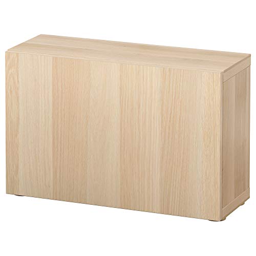 ProTuning BESTÅ Regal mit Tür, 60x22x38 cm, weiß gebeizte Eichenoptik / Lappviken weiß gebeizte Eichenoptik von ProTuning