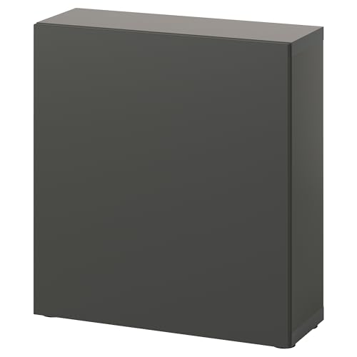ProTuning BESTÅ Regal mit Tür, Dunkelgrau/Lappviken Dunkelgrau, 60x22x64cm von ProTuning