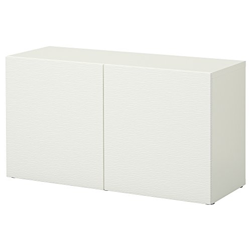 ProTuning BESTÅ Regal mit Türen, Laxviken weiß, 120 x 42 x 64 cm von ProTuning