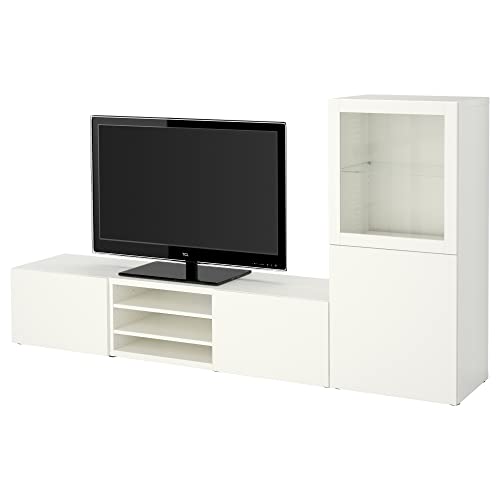 ProTuning BESTÅ TV-Aufbewahrungskombination/Glastüren, weiß/Lappviken weißes Klarglas, 240x42x129cm ProTuning BESTÅ TV-Aufbewahrungskombination/Glastüren, weiß/Lappviken weißes Klarglas, 240x42x129cm von ProTuning