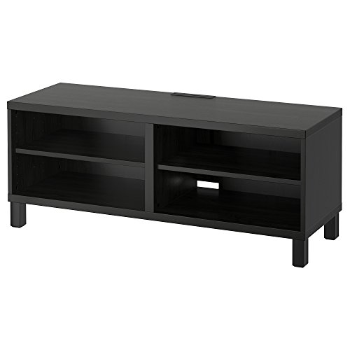 ProTuning BESTÅ TV-Bank, schwarz-braun, 120 x 40 x 48 cm von ProTuning