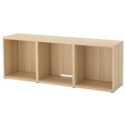 ProTuning BESTÅ TV-Bank, weiß gebeizte Eiche, 180 x 40 x 64 cm von ProTuning