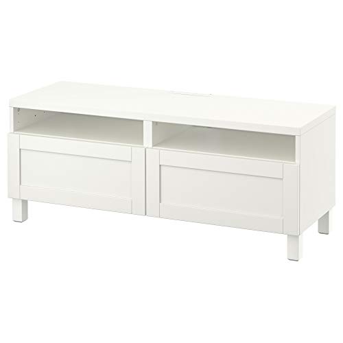 ProTuning BESTÅ TV-Bank mit Schubladen, Weiß/Hanviken/Stubbarp weiß, 120x42x48cm von ProTuning