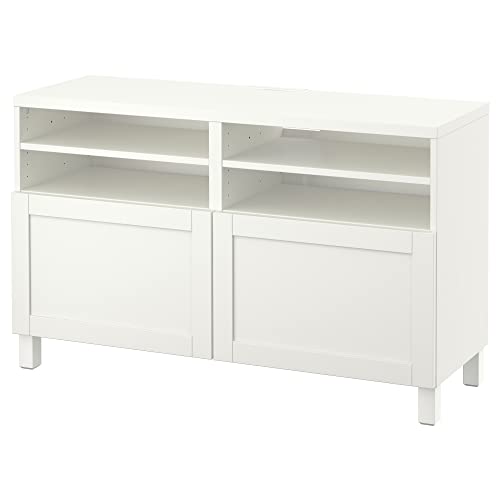 ProTuning BESTÅ TV-Bank mit Türen, Weiß/Hanviken/Stubbarp weiß, 120x42x74cm von ProTuning