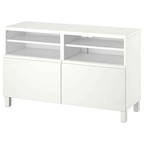 ProTuning BESTÅ TV-Bank mit Türen, weiß/Västerviken/Stubbarp weiß, 120x42x74cm von ProTuning