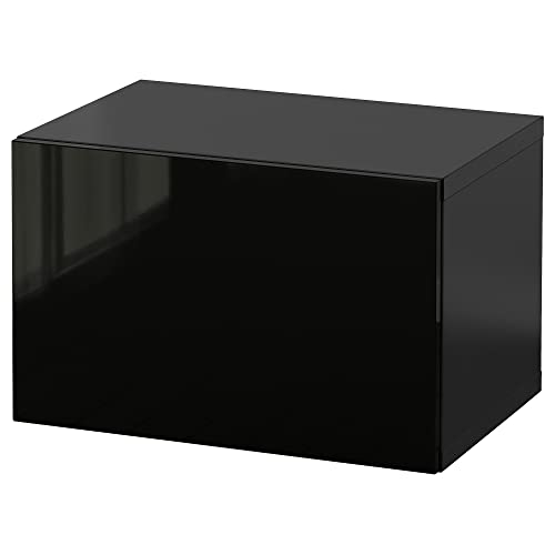 ProTuning BESTÅ Wandschrankkombination, Schwarz-Braun/Selsviken Hochglanz/Schwarz, 60x42x38cm von ProTuning