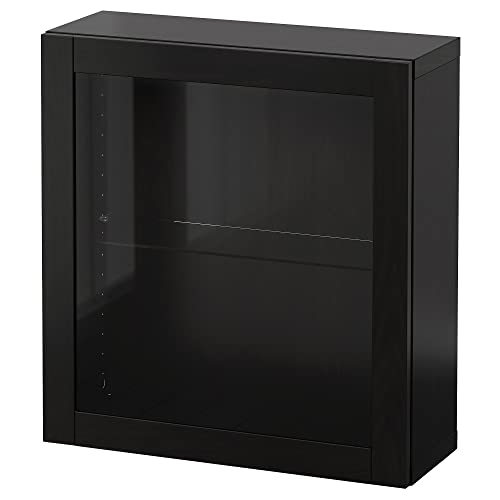 ProTuning BESTÅ Wandschrankkombination, Schwarz-Braun/Sindvik Schwarz-Braun Klarglas, 60x22x64cm von ProTuning