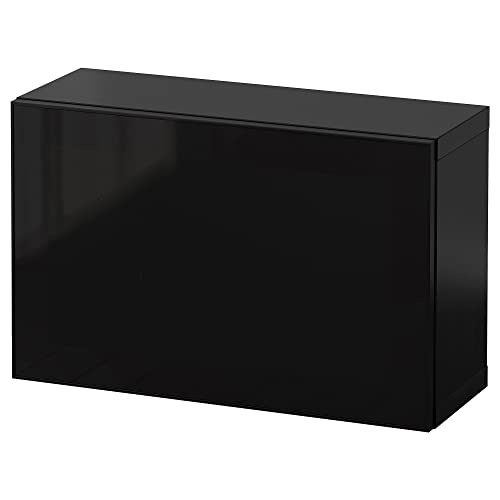 ProTuning BESTÅ Wandschrankkombination, schwarz-braun Glassvik/schwarzes Rauchglas, 60 x 22 x 38 cm von ProTuning