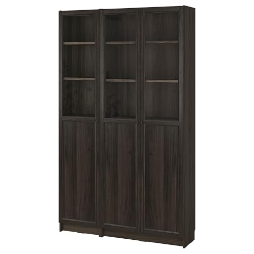 ProTuning BILLY/OXBERG Bücherregal-Kamm mit Paneel/Glastüren, 120 x 30 x 202 cm, Eichenoptik dunkelbraun von ProTuning