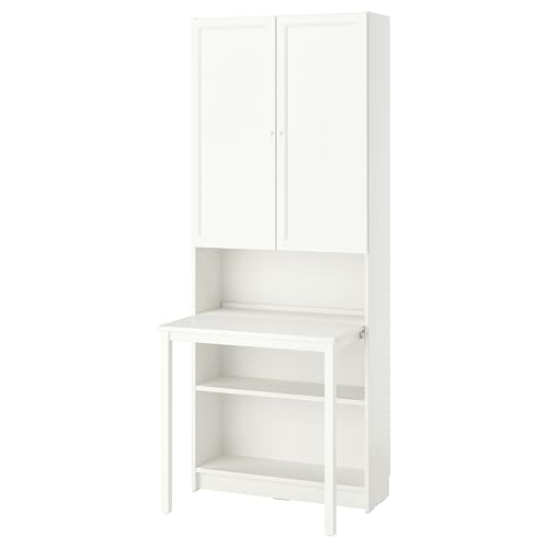 ProTuning BILLY/OXBERG Bücherregal mit Schreibtisch, Weiß, 80 x 202 cm von ProTuning