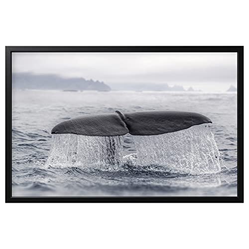 ProTuning BJÖRKSTA Bild mit Rahmen, 118x78cm, Walschwanz/Schwarz von ProTuning