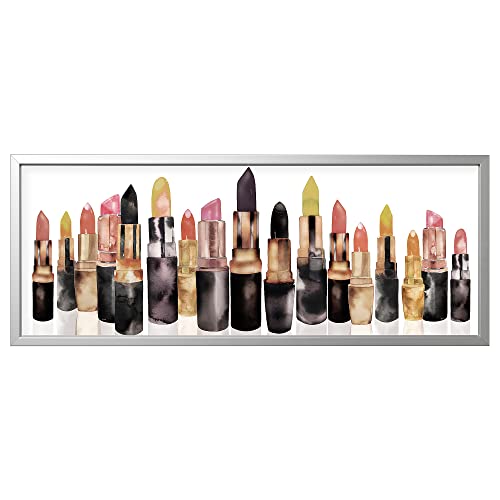 ProTuning BJÖRKSTA Bild mit Rahmen, 140x56 cm, Lippenstift-Kollektion/alufarben von ProTuning