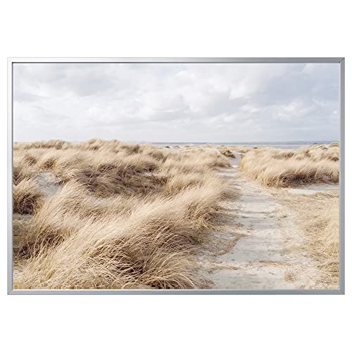 ProTuning BJÖRKSTA Bild mit Rahmen, 200x140 cm, Sanddüne/alufarben von ProTuning