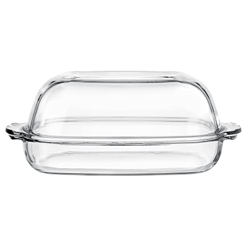 ProTuning Buren Backofen/Servierschale mit Deckel, 42x26 cm, Klarglas von ProTuning