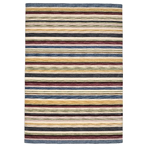 ProTuning ELLJUSSPÅR Teppich Niederflor 170x240 cm Mehrfarbig/Gestreift Handgefertigt von ProTuning