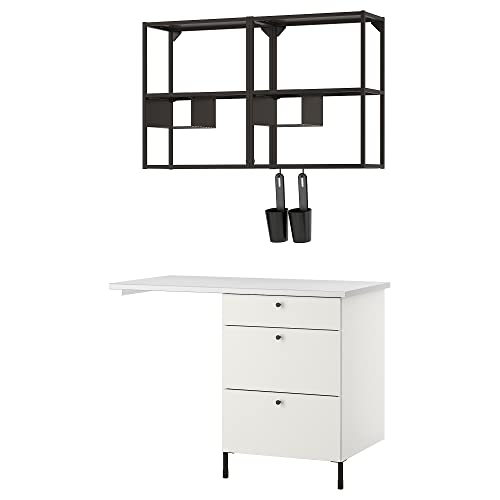 ProTuning ENHET Aufbewahrungskombination, 121,5 x 63,5 x 222 cm, anthrazit/weiß von ProTuning