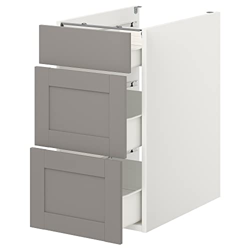 ProTuning ENHET Base cb w 3 Schubladen, 40x62x75 cm, weiß/grauer Rahmen von ProTuning