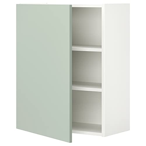 ProTuning ENHET Wand cb w 2 shlvs/Tür, 60x32x75cm, weiß/hellgrau-grün von ProTuning