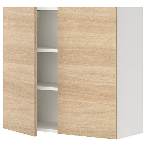ProTuning ENHET Wand cb w 2 shlvs/Türen, 80x32x75cm, Weiß/Eichenoptik von ProTuning