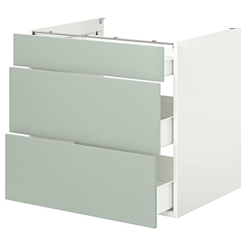 ProTuning ENHET base cb w 3 schubladen, 80x62x75 cm, weiß/hellgrau-grün von ProTuning