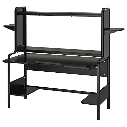 ProTuning FREDDE Gaming Schreibtisch, 140/185x74x146cm, Schwarz von ProTuning