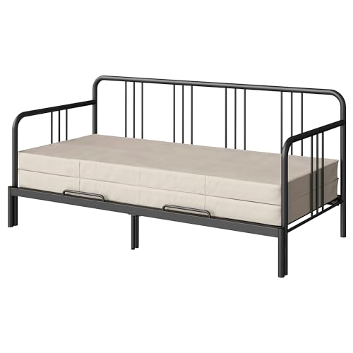 ProTuning FYRESDAL Tagesbett mit 2 Matratzen, 80x200 cm, Schwarz/Vannareid extra fest von ProTuning