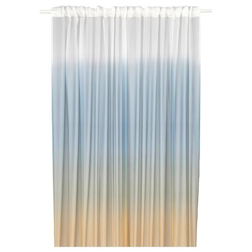 ProTuning GLASÖRT Gardine, 1 Stück, 300x300 cm, graublau/dunkelbeige von ProTuning