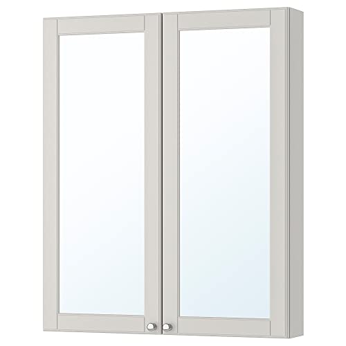 ProTuning GODMORGON Spiegelschrank mit 2 Türen, 80x14x96 cm, Kasjön hellgrau von ProTuning