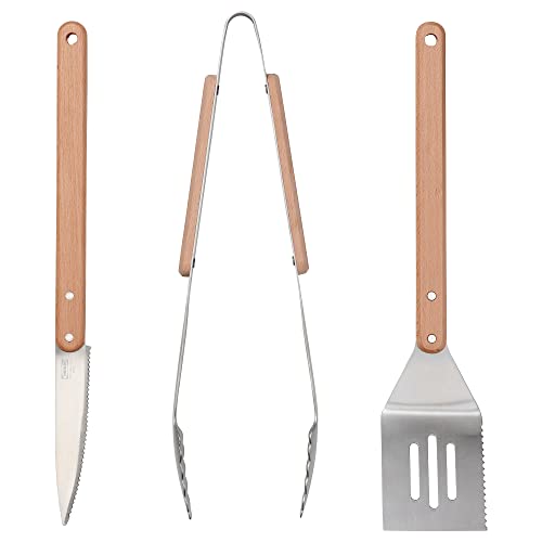 ProTuning GRILLTIDER 3-teiliges Grillbesteck Set, Edelstahl/Buche ProTuning GRILLTIDER 3-teiliges Grillbesteck Set, Edelstahl/Buche von ProTuning