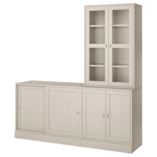 ProTuning HAVSTA Aufbewahrungskombination mit Schiebetüren, 202 x 47 x 212 cm, grau-beige von ProTuning