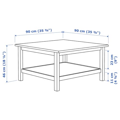 ProTuning HEMNES Couchtisch 90x46 cm weiß beizen/hellbraun von ProTuning