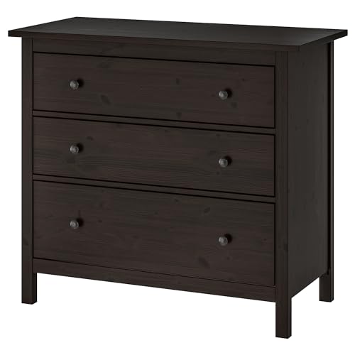 ProTuning HEMNES Kommode mit 3 Schubladen, 108x96 cm, Schwarz-Braun ProTuning HEMNES Kommode mit 3 Schubladen, 108x96 cm, Schwarz-Braun von ProTuning