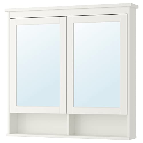 ProTuning HEMNES Spiegelschrank mit 2 Türen, 103x16x98 cm, Weiß von ProTuning