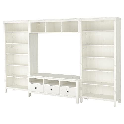 ProTuning HEMNES TV-Aufbewahrungskombination, 326 x 197 cm, weiß gebeizt von ProTuning