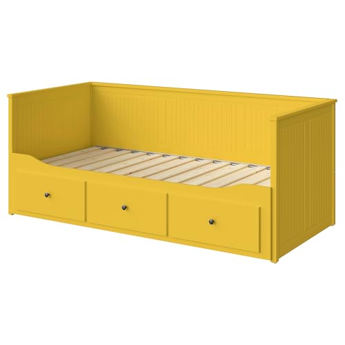 ProTuning HEMNES Tagesbettgestell mit 3 Schubladen, 80x200 cm, gelb von ProTuning