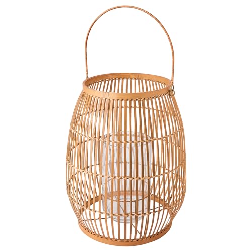 ProTuning HÖVISK Windlicht für Blockkerze, handgefertigter Bambus, 29 cm von ProTuning