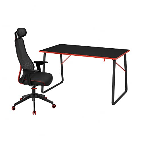 ProTuning HUVUDSPELARE/MATCHSPEL Gaming Schreibtisch und Stuhl, Schwarz von ProTuning