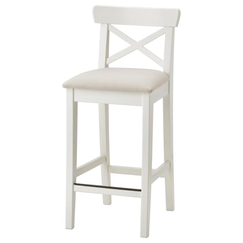 ProTuning INGOLF Barhocker mit Rückenlehne 40x45x92cm weiß/Hallarp Beige ProTuning INGOLF Barhocker mit Rückenlehne 40x45x92cm weiß/Hallarp Beige von ProTuning