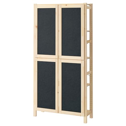 ProTuning IVAR Regal mit 4 Türen Kiefer/Filz, 89x30x179 cm von ProTuning